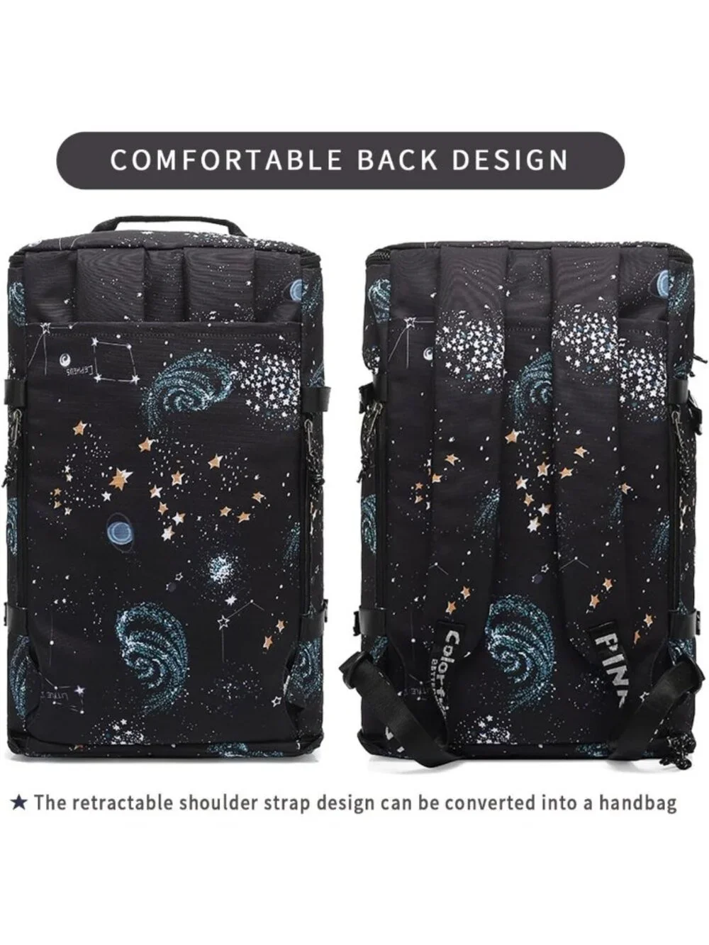 Versatile Waterproof Gym Duffel Backpack with Shoe Compartment & 4 Carry Styles